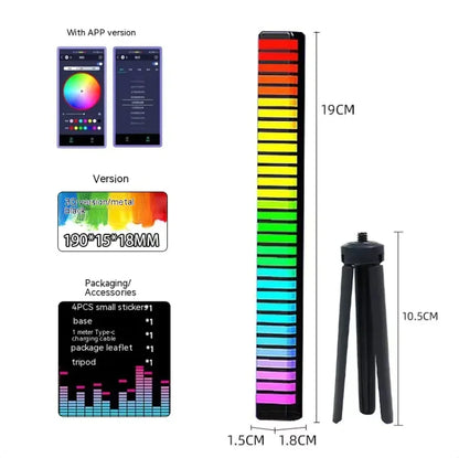 3D Dual-Sided RGB Music Sync Light
